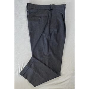 Stafford Essentials Classic Fit Pleated/Cuffed Washable Dress Pants. 34X30, MINT
